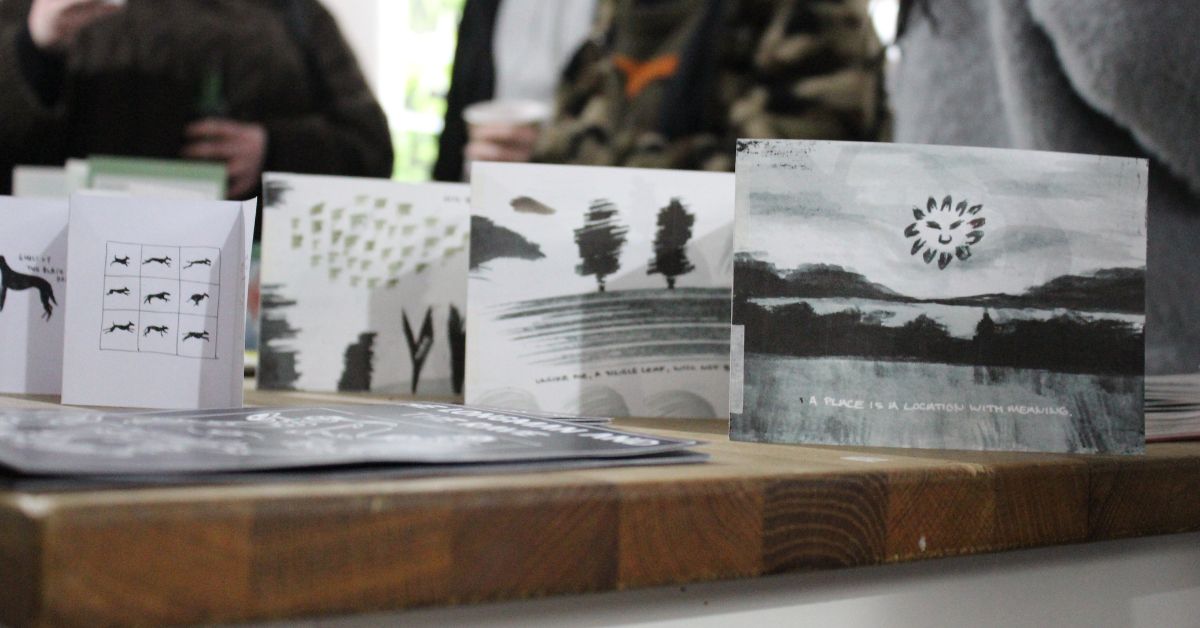 Some of the students work out on display