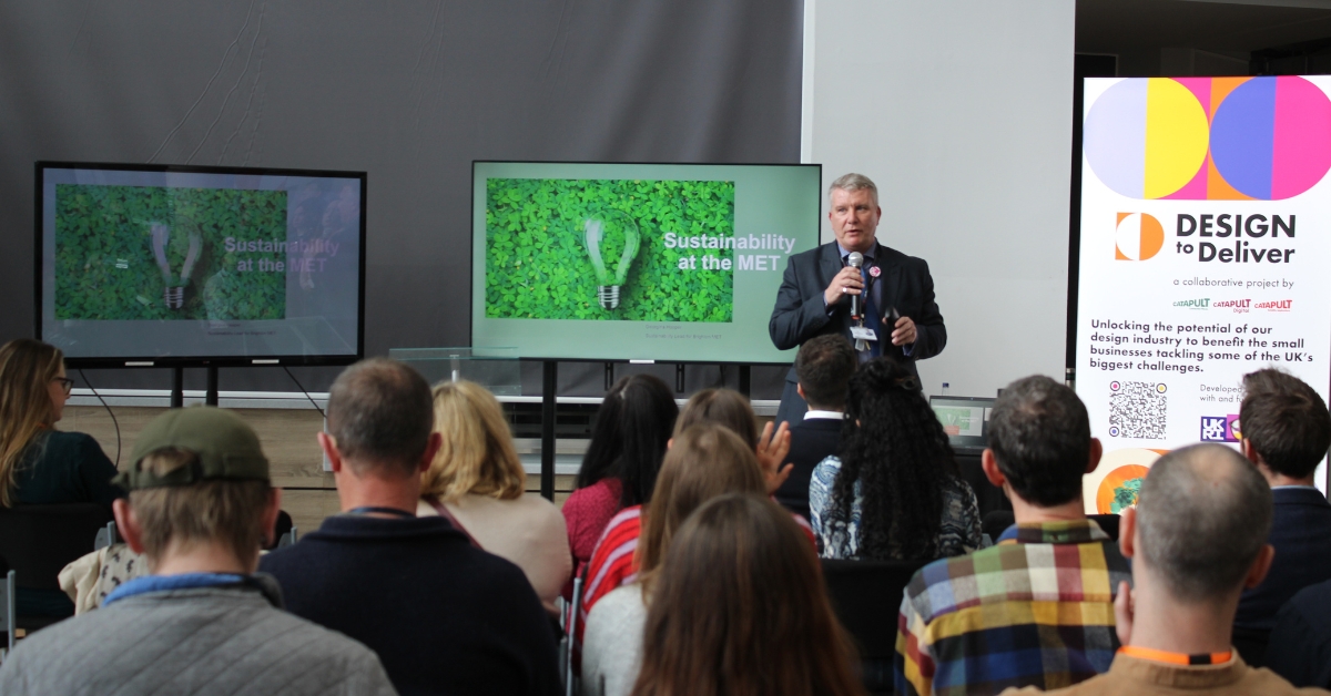 Principal Paul Riley giving a speech at the event